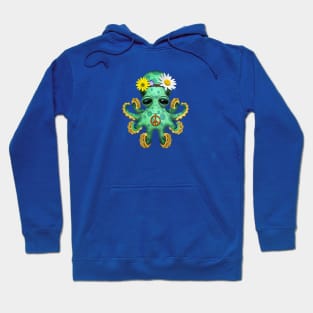 Cute Green Baby Octopus Hippie Hoodie